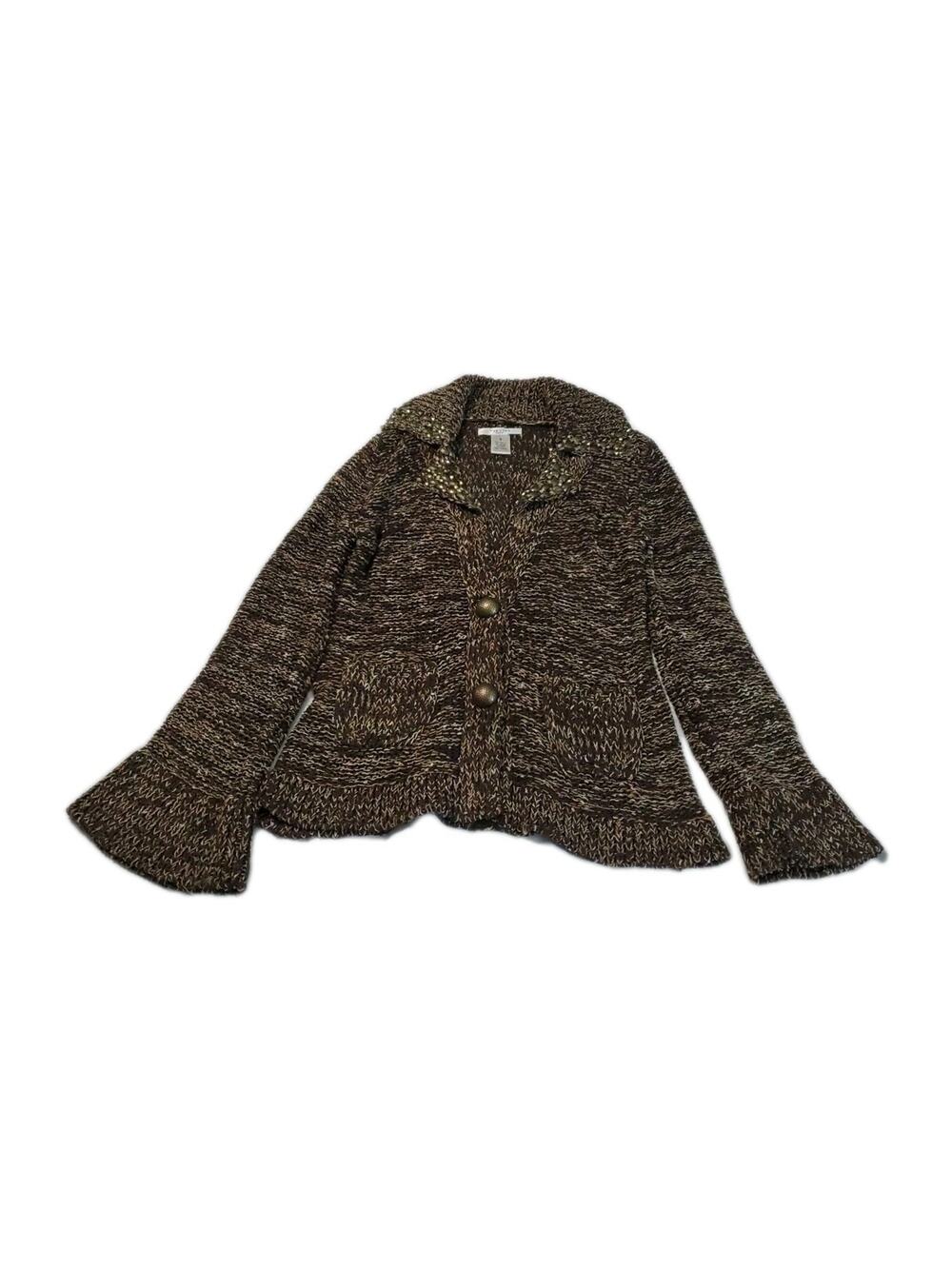 Vertigo Paris Women's Sweater Multicolor Size Small Acrylic Blend Button Close